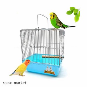 Gifty 鳥かご 移動用 食器 とまり木付き 文鳥 インコ用