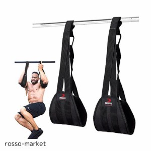 DMoose Fitness 腹筋建物とコア筋力トレーニング用ハンギングアブストラップ、Abトレーニング用腕のサポート男性と女性用パッド入りのジ