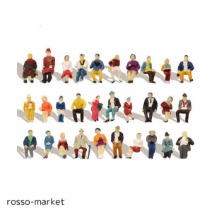 人間 人形 人物 人間フィギュア 着席人 座っている人形 塗装人 1:87 60本入り 情景コレクション 箱庭 装飾 鉄道模型 建物模型 ジオラマ 