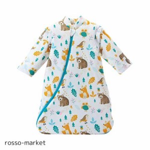 [MOMSMENU] スリーパー 赤ちゃん 冬 綿100% 柔らかい かわいい ベビー 寝冷え防止 厚め 長袖 袖取り外し 可能 2歳から4歳