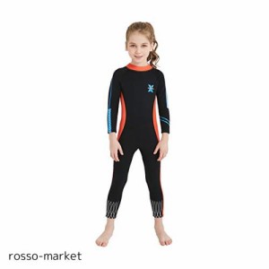 ウエットスーツ 子ども 2.5mm 一体式 ワンピース 女の子 フルスーツ スイムウェア キッズ用 日焼け防止 シュノーケリング サーフィンスー