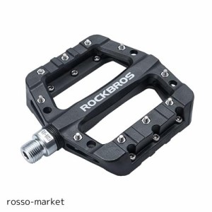 ROCKBROS(ロックブロス)自転車 ペダル フラットペダル 軽量 mtb ペダル ロードバイク ナイロン繊維 大面積 滑り止め bmx 9/16” 左右セッ