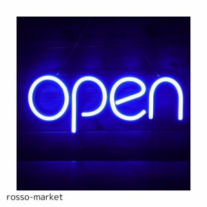 OPEN看板 LED OPEN SIGN オープン クローズ OPEN＆CLOSED時間付き 点滅設定可 カフェ 喫茶店 レストラン バー 居酒屋 インテリアショップ