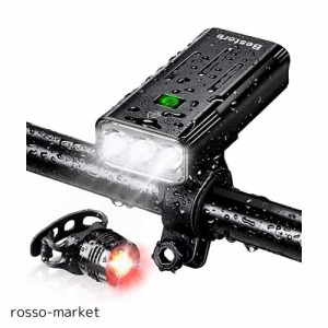 Bestore 自転車 ライト【5200mAh大容量 USB充電式 】 自転車ヘッドライト 防水 LED 800ルーメン モバイルバッテリー機能付き テールライ