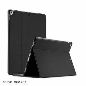 ProCase iPad Pro 12.9” ケース 2世代・1世代（2017 2015) 耐衝撃 縦と横にスタンド 保護カバー (ブラック)