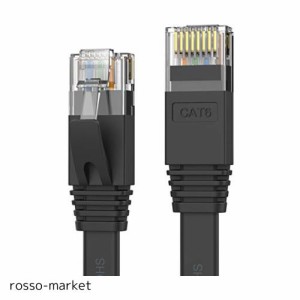 Senetem LANケーブル 20m CAT6 フラットLANケーブル カテゴリ-6 高速 lanケーブル CAT6準拠 イーサネットケーブル RJ45 やわらか スリム 