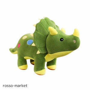 恐竜 トリケラトプス恐竜ぬいぐるみティラノサウルス人形枕ラグドール誕生日プレゼント (40cm)
