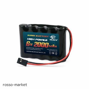 Melasta 6v ニッケル水素 バッテリー 2000mAh ラジコン 飛行機 フタバ プロポ バッテリー 平型 受信機用【CE,MSDS,RoHS認証】