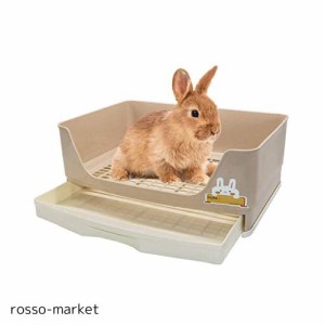 Gifty うさぎ トイレ 四角 40*30 大型 うさぎのトイレ ロップ フェレット チンチラ デグー モルモット 小動物 引き出し 大きめサイズ