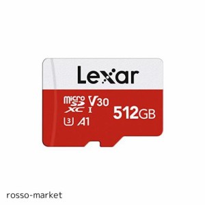 Lexar マイクロsdカード 512GB microSDカード UHS-I 読取り最大100MB/秒 U3 Class10 A1 V30 4K Ultra HD動画撮影 microSDXC「SDアダプタ