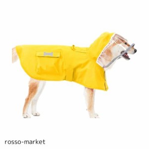MAMORE 犬用レインコート ポンチョ カッパ ドッグ雨具 着脱簡単 防水 撥水 防風 反射材 フード付き 丈夫 軽量 速乾 小型犬 中型犬 大型犬