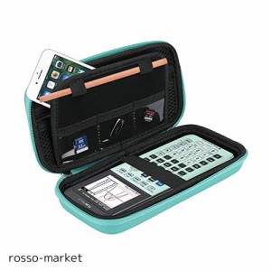 ProCase [電卓用] EVA ハードケース 防水 衝撃吸収 トラベル収納ポーチ 適用機種：Texas Instruments Ti-84 Plus グラフ電卓 - ミント