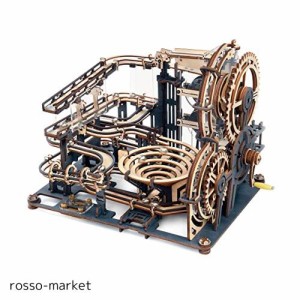 ROKR 立体 パズル 木製 3d ウッド 子供 大人 向け 知育 14歳+ ローラーコースター 可動 模型 イラスト説明書 プレゼント ギフト DIY 手つ