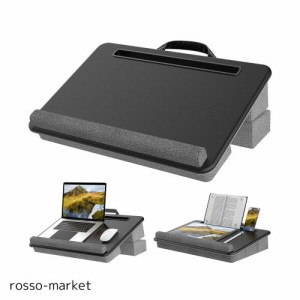 川の信芸 膝上テーブル ノートパソコンデスク 8.3cm~15.8cm 高さ調節可能 17インチまで対応 マウスバッドなしで使用可能 クッションテー