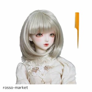 人形 ウイッグ かつら ドール用 1/3 1/6 Bjd SD ドールウィッグ カール ロング ストレート 髪 耐熱 180℃ 高温 カツラ 8-9インチ 21-24cm