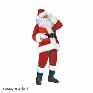 [XRX] クリスマス サンタクロース 大人用 サンタコスプレ 男女兼用 サンタ衣装 コスチューム 7点セット フリーサイズ (XL)