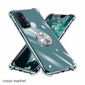 OPPO Reno5 A ケース リング付き クリア TPU オッポ リノ レノ5 A 携帯カバー 耐衝撃 透明 車載ホルダー対応 一体型 落下防止 防塵 変形