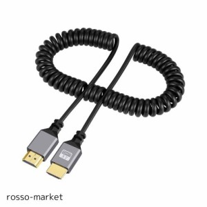 HDMI to HDMIケーブル オス-オス、ケーブル カール加工0.5m 長対応 2m カールコードタイプ HDMIオス- HDMオス 延長ケーブル