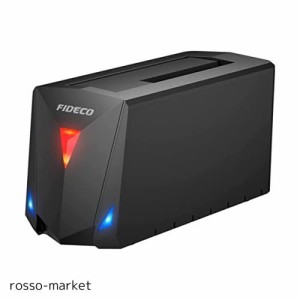 FIDECO SSD/HDDスタンド USB 3.2 Gen 1接続 2.5型＆3.5型SATA対応 SATA I/II/III HDDケース 工具不要 1ベイ さいだい18TBまで対応 12V電