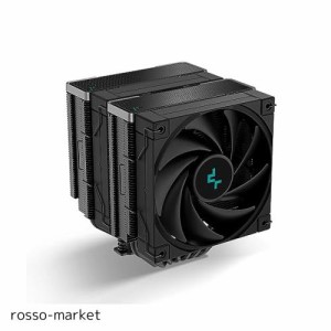 DeepCool AK620 ZERO DARK 高性能 CPU クーラー、デュアルタワー設計、2x 120mm フルイド ダイナミック ベアリング ファン、6 つの銅製ヒ