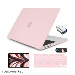 CISSOOK MacBook Air 13.6 インチ 2022 2024年 つや消し 淡い ピンク おしゃれ 新型 A2681 M2 A3113 M3 対応 mac book air m2 a2681 m3 a