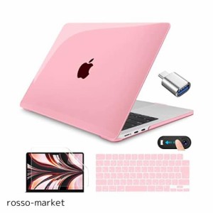 CISSOOK MacBook Air 13.6 2022 ピンク ケース A2681 M2 チップ 対応 13.6インチ macbook air a2681 m2 カバー 光沢 pink ケース マック