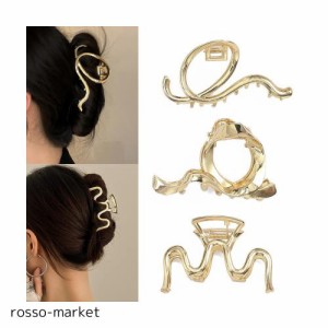 3個セット バンスクリップ ヘアクリップ バナナクリップ ヘアピン ヘアアクセサリー 髪留め 大きめ ヘアアレンジアクセント 韓国風 シン