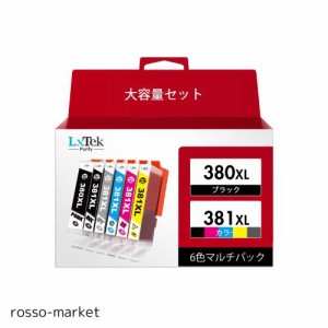 LxTek Purify BCI-381XL BCI-380XL キヤノン 用 インク 380 381 純正 と併用可能 大容量 BCI-381 BCI-380PGBK 6色マルチパック Canon 対