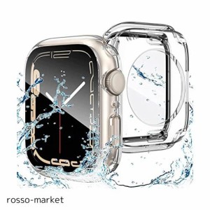 【2023強化版】AMAPC for Apple Watch ケース 360度全面防水 バンド 水泳・スポーツ専用 ガラスフィルム 一体型 apple watch 用 カバー 3