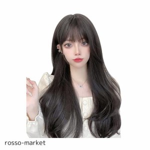 FESHFEN ウィッグ ロング カール かつら フルウィッグ 巻き髪 自然 女装 ウィッグ ウェーブ レディーズ wig ほつれカール 原宿系 カツラ 