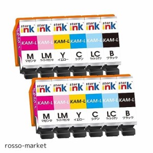 エプソン 対応 KAM-6CL-L カメ Epson 互換インク 12本セット (2BK/2C/2M/2Y/2LC/2LM) KAM-6CL インク KAM 互換インクカートリッジ EP-883