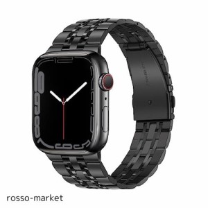 アップルウォッチバンド コンパチブル Apple Watch バンド 45mm 44mm 42mm、男性女性 iWatch バンド ソリッドステンレススチールメタル交