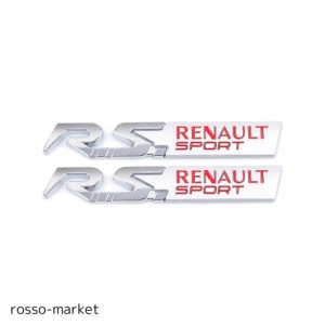 エンブレム RS RENAULT SPORT 3Ｄ金属のステッカー 自動車、トラック、バン、クーペに適する カーアクセサリー トランク、側面などに貼る
