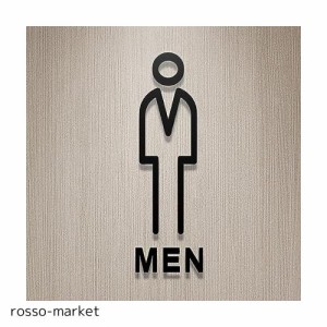 トイレサイン アクリル製 立体 トイレ ステッカー Men Women 男性 女性 WC 看板 トイレ 表示 お手洗い サインプレート 標識 おしゃれ オ