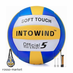 INTOWIND バレーボール 練習用バレーボール ソフトタッチ バレーボール 屋外屋内 バレーボール ビーチ 公園 ジム 試合 トレーニング バレ