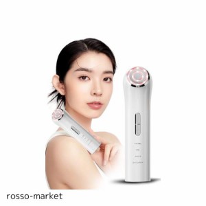 【2023年新モデル】 美顔器 RF美顔器 EMS 美容器 イオン導入 微電流 3色LED 光エステ 1台多役 イオン美顔器 4種類モード 3段階レベル 多