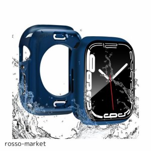 [ILYAML] 【2023冬強化版】 for Apple Watch ケース 360度全面防水 バンド 水泳・スポーツ専用 ガラスフィルム 一体型 apple watch 用 カ