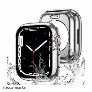 [ILYAML] 【2023冬強化版】 for Apple Watch ケース 360度全面防水 バンド 水泳・スポーツ専用 ガラスフィルム 一体型 apple watch 用 カ