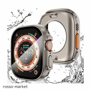 [ILYAML] 【2023冬強化版】 for Apple Watch ケース Apple Watch Ultra 2/Apple Watch Ultra 49mm 用 ケース 360度全面防水 バンド 水泳