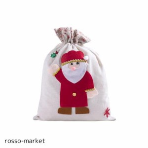 Goture クリスマス ラッピング袋 30x40cm 巾着袋 大 ギフト プレゼント袋 お祝い パーティー用 包む お菓子 布袋 麻袋
