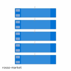 腕章 紙差し込み式 安全ピン付き マジックテープ 自治会 学校 撮影 スタッフ 町内会 イベント用 5枚セット (青)