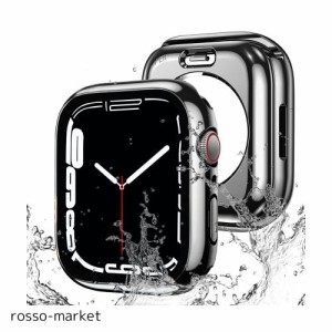 [ILYAML] 【2023冬強化版】 for Apple Watch ケース 360度全面防水 バンド 水泳・スポーツ専用 ガラスフィルム 一体型 apple watch 用 カ