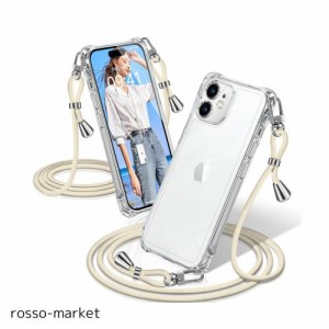 iPhone 11 ケース クリア ショルダー 耐衝撃 iPhone11 スマホケース 透明 織りストラップ付き 肩がけ 首掛け 紐付き アイフォン11 カバー