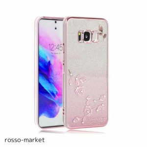 JOOBOY Galaxy s8 ケース SC-02J SCV36 カバー メッキ加工 花柄 ソフトケース TPU 薄型 おしゃれ かわいい 衝撃吸収 ブランド ギャラクシ