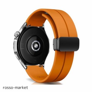 [RoSoki] 22mm バンド Huawei Watch GT 4 46mm / Huawei Watch 4 46mm /Huawei Watch GT 3 46mm 対応 バンド シリコン製 マグネット付き 