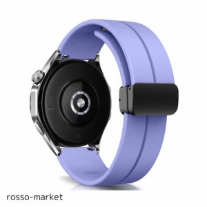 [RoSoki] 22mm バンド Huawei Watch GT 4 46mm / Huawei Watch 4 46mm / Huawei Watch GT 3 46mm 対応 バンド シリコン製 マグネット付き