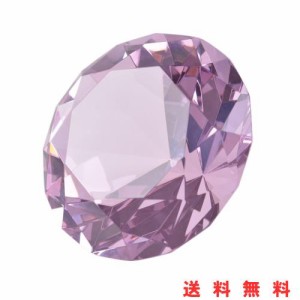 多色透明 水晶 ダイヤモンド 80mm ペーパーウェイト ガラス 文鎮 装飾品 誕生日 母の日 結婚記念日 プレゼント 妻 【ギフトボックス】 (