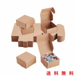 PH PandaHall ギフトボックス クラフト紙製 無地 組立て式 60個セット ギフトボックス ボックス 組立て式 山柄 クラフト紙 包装ボックス 