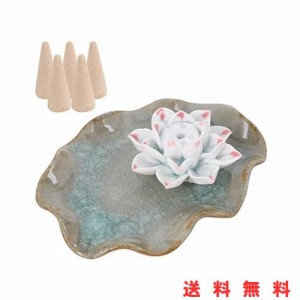 香炉 香立て 香皿 陶器製 可愛い 蓮の花 お香用具 線香用 携帯便利 線香皿 香の器 仏壇 茶道 香道 落ち着け リラックス 癒やし 玄関先 オ