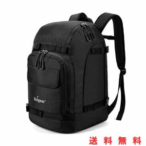 Unigear スノーボード バックパック スキー ブーツバッグ 大型 スキーヘルメット バッグ 大容量 55L 3色 (ブラック)